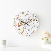 ラバーダックテモダンラ図解入りの、写真付きのッツォ ラージ壁時計 (ホーム)