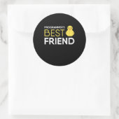 ラバーダックデバッグのプログラマー最高のズフレンド ラウンドシール (バッグ)