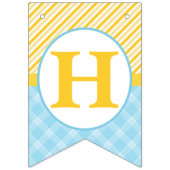 ラバーダックハッピーバースデーバンティング – 青と黄 バンティングフラッグ (第2の旗)