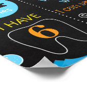 ラバーダックバブルファースト誕生日黒板 ポスター (角)