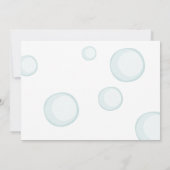 ラバーダックバブル誕生統計ベビー写真誕生 案内状 (裏面)