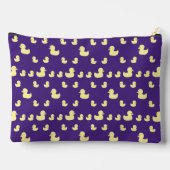 ラバーダックパターンパープルラージジッパーパウチ アクセサリーポーチ (裏面)