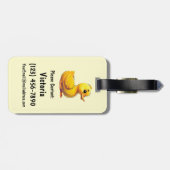 ラバーダックパーソナライズされたバッグバックパック ラゲッジタグ (裏面横)
