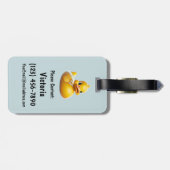 ラバーダックパーソナライズされたバッグバックパック ラゲッジタグ (裏面横)