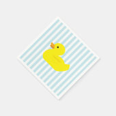 ラバーダックパーティーブルーストライプ スタンダードカクテルナプキン (角)