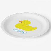 ラバーダックパーティーベビーシャワーベビー ペーパープレート (アングル)