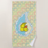 ラバーダックビーチタオル ビーチタオル (正面)