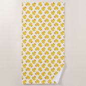 ラバーダックビーチタオル | 黄男女兼用色 ビーチタオル (正面)