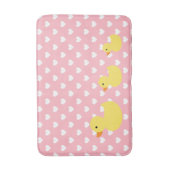 ラバーダックファミリー水玉模様 バスマット (正面縦)