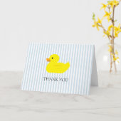 ラバーダックブルーストライプ カード (黄色い花)