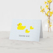 ラバーダックブルーストライプ カード (黄色い花)
