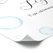 ラバーダックベビーシャワーカスタム文字標識 ポスター (角)