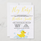 ラバーダックベビーシャワー招待状 招待状 (正面)