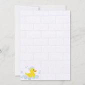 ラバーダックベビーシャワー招待状 招待状 (裏面)