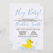 ラバーダックベビーシャワー招待状 招待状 (正面/裏面)