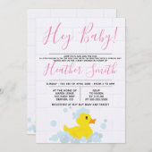 ラバーダックベビーシャワー招待状 招待状 (正面/裏面)