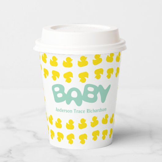 ラバーダックベビーネーム紙カップ 紙コップ (左)