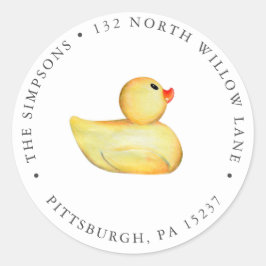 ラバーダックベビー差出人住所 ラウンドシール
