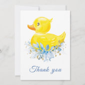 ラバーダックボーイファースト誕生日 招待状 (裏面)