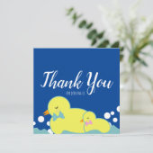 ラバーダックモダンイエローベイビーシャワーありがとう (スタンド正面)