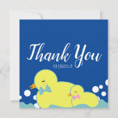 ラバーダックモダンイエローベイビーシャワーありがとう (正面)