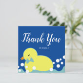 ラバーダックモダンブルーベビーシャワーありがとう (スタンド正面)