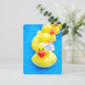 ラバーダック付きバースデープールパーティー 招待状 (スタンド正面)