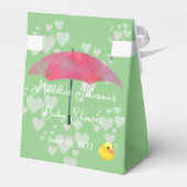 ラバーダック付き可愛いアフリカ系アメリカ人ベビーシャワー フェイバーボックス (裏面サイド)