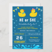 ラバーダック性別の表示パーティー 招待状 (正面)