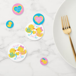 ラバーダック性別リビール装飾テーブル コンフェッティ