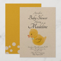 ラバーダック水色ベビーシャワー素朴