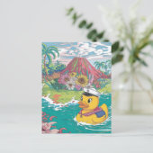ラバーダック熱帯火山 ポストカード (スタンド正面)