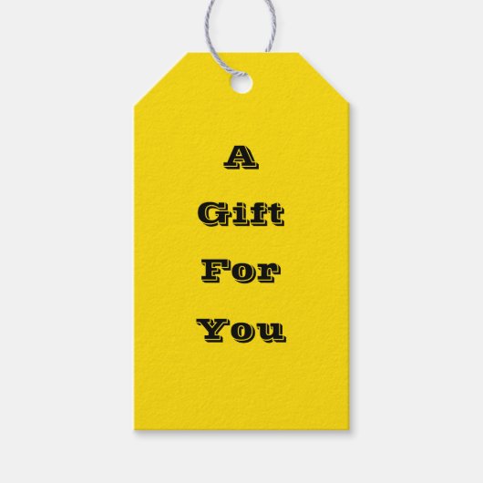 ラバーダック玩具黄秋秋無地の色 ギフトタグ (正面)