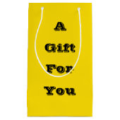 ラバーダック玩具黄秋秋無地の色 スモールペーパーバッグ (正面)