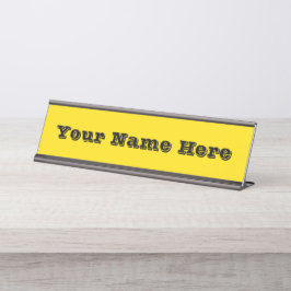 ラバーダック玩具黄秋秋無地の色 デスクネームプレート