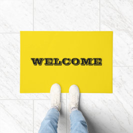 ラバーダック玩具黄秋秋無地の色 ドアマット