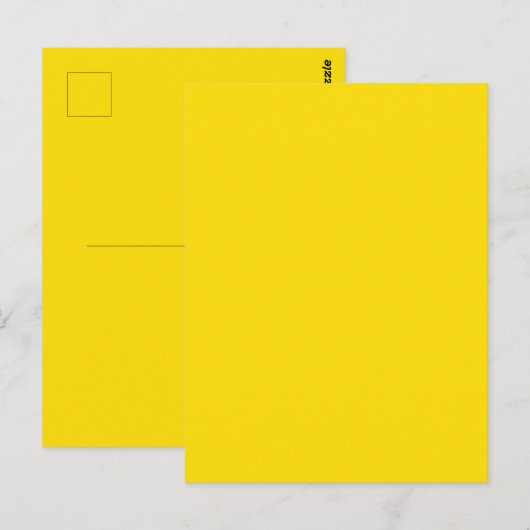 ラバーダック玩具黄秋秋無地の色 ポストカード (正面/裏面)