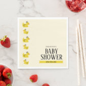 ラバーダック男女兼用カップル赤ちゃんシャワー スタンダードランチョンナプキン (インサイチュ)