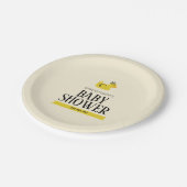 ラバーダック男女兼用カップル赤ちゃんシャワー ペーパープレート (アングル)