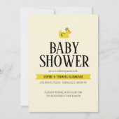ラバーダック男女兼用カップル赤ちゃんシャワー 招待状 (正面)