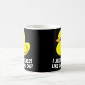 ラバーダック私は本当にアヒルが好き コーヒーマグカップ (中央)