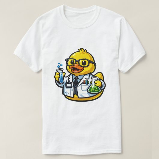 ラバーダック科学者 Tシャツ (デザイン正面)