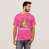 ラバーダック米国愛国的な婚約者7月4日 Tシャツ (正面フル)