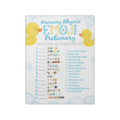 ラバーダック絵文字子供部屋韻シャワーゲーム ノートパッド (回転)