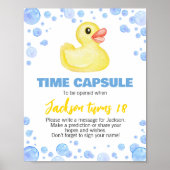 ラバーダック誕生日タイムカプセルサイン ポスター (正面)