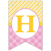 ラバーダック誕生日バナー | ピンクとイエローアヒル バンティングフラッグ (第2の旗)