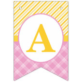 ラバーダック誕生日バナー | ピンクとイエローアヒル バンティングフラッグ (第3の旗)