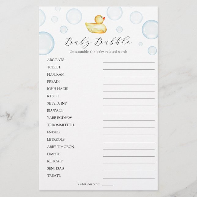 ラバーダック語検索とスクランブルダブルゲーム (正面)