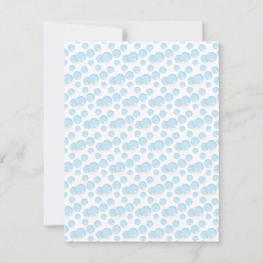 ラバーダック赤ちゃんシャワービンゴカード | ブルー男の赤ちゃん ノートカード (裏面)