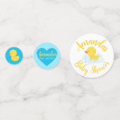 ラバーダック赤ちゃんシャワー紙吹雪 コンフェッティ (裏面)